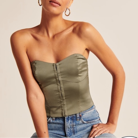 Abercrombie & Fitch Tops - Green corset top